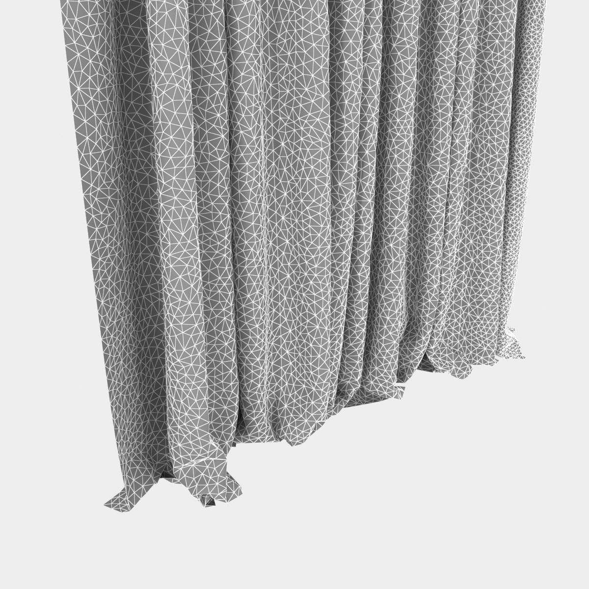 Pinch Pleat Curtain 3D model_7