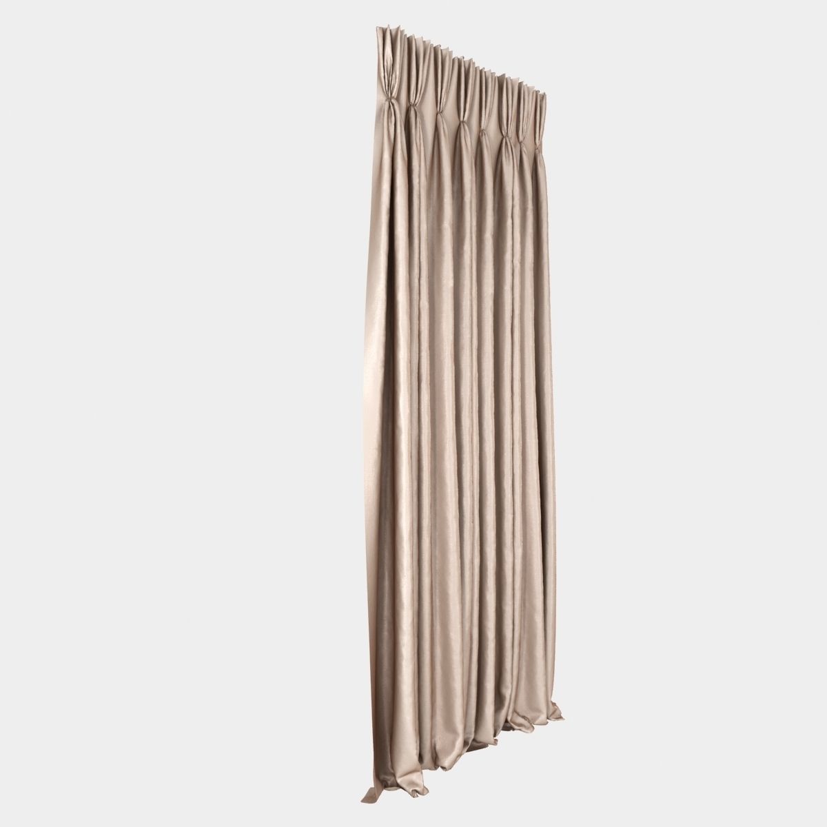 Pinch Pleat Curtain 3D model_1