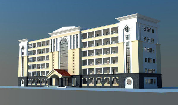 Schools in Asia 3D model_3