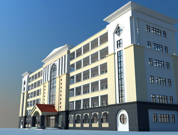 Schools in Asia 3D model_4