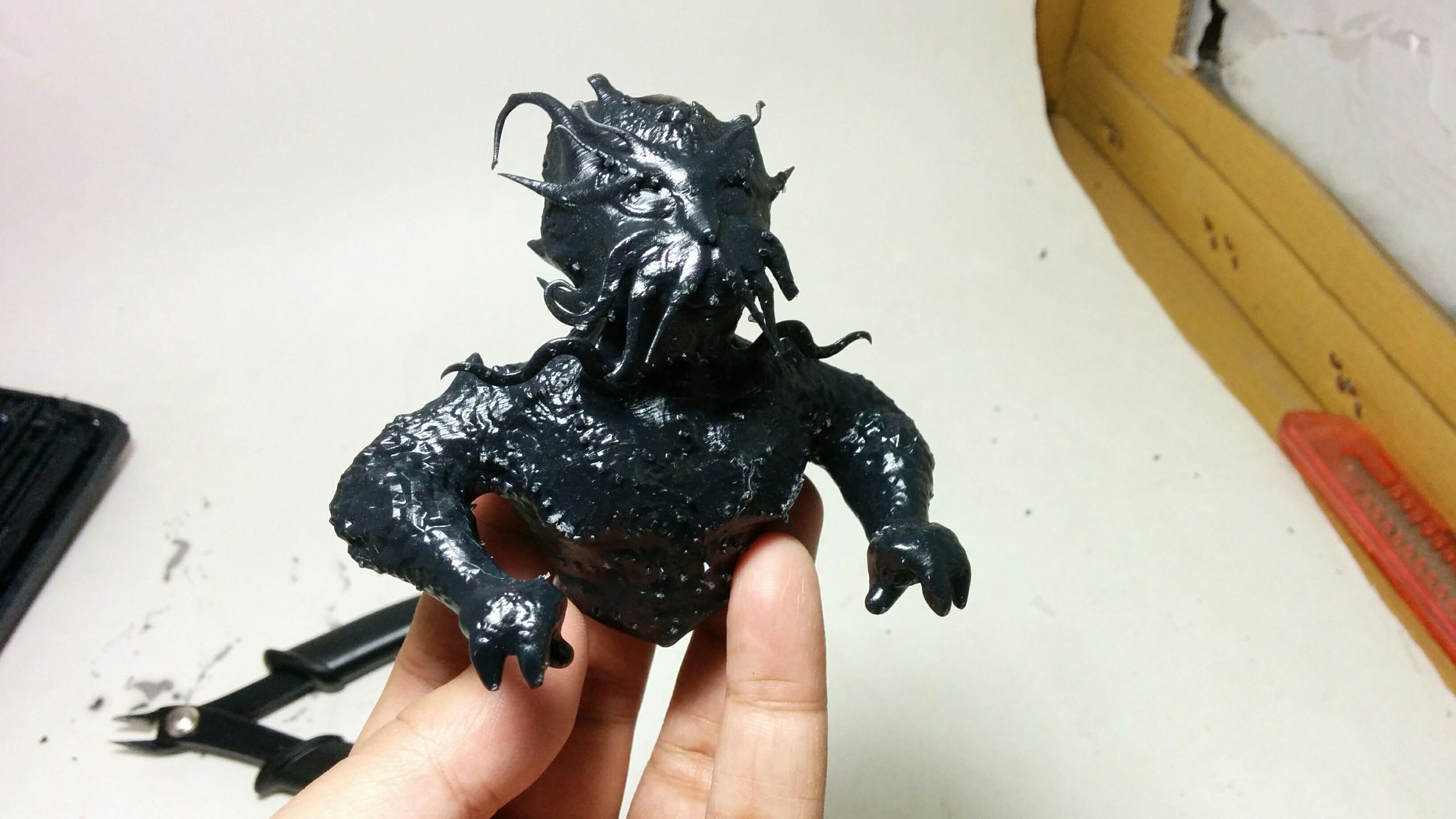 Merman Bust 3D print model_4