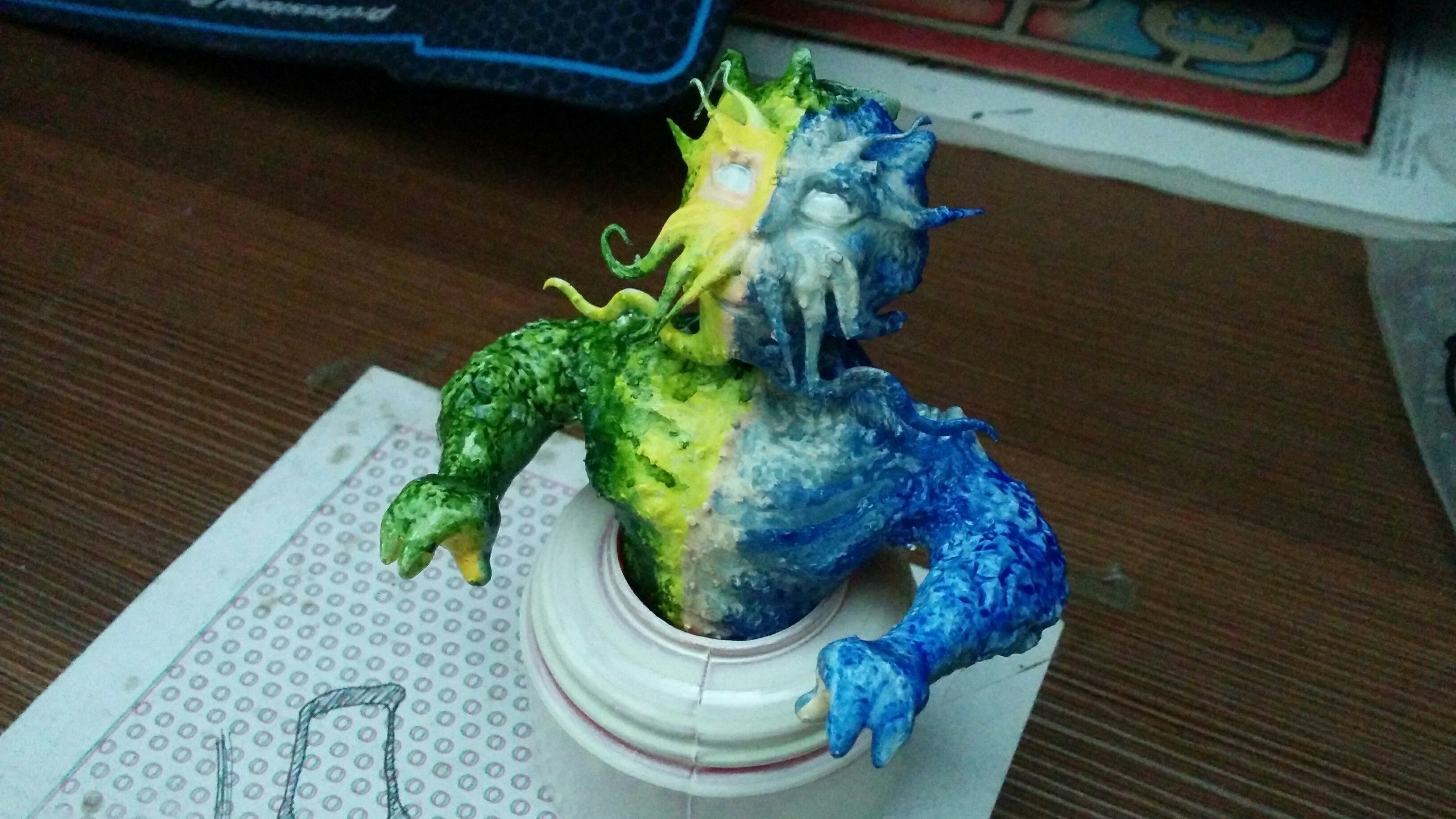Merman Bust 3D print model_2