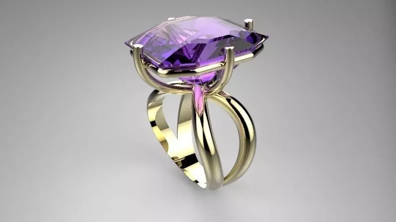 Double Crossing Ring p101 3D print model_0