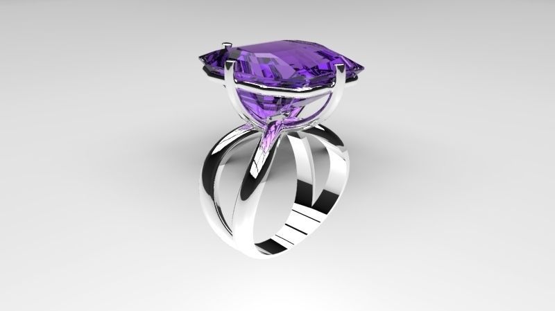 Double Crossing Ring p101 3D print model_3