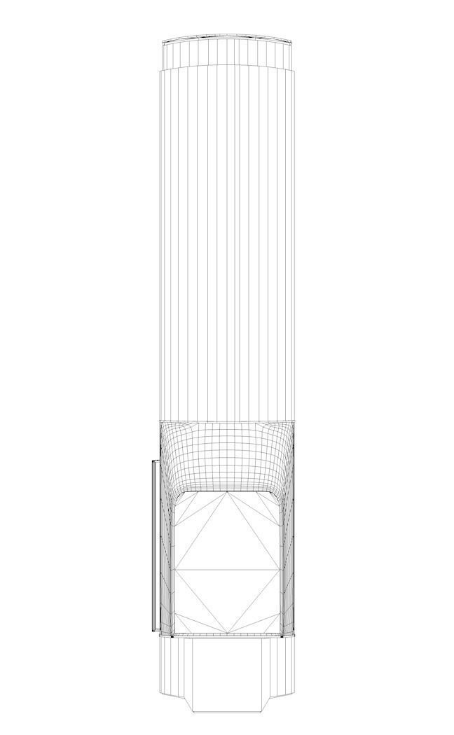 Wood Stove CFS Low-poly 3D model_10
