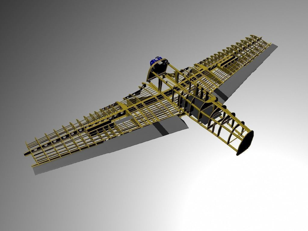 The P51D Mustang  Low-poly 3D model_8