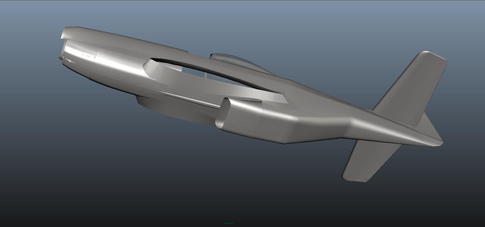 The P51D Mustang  Low-poly 3D model_17