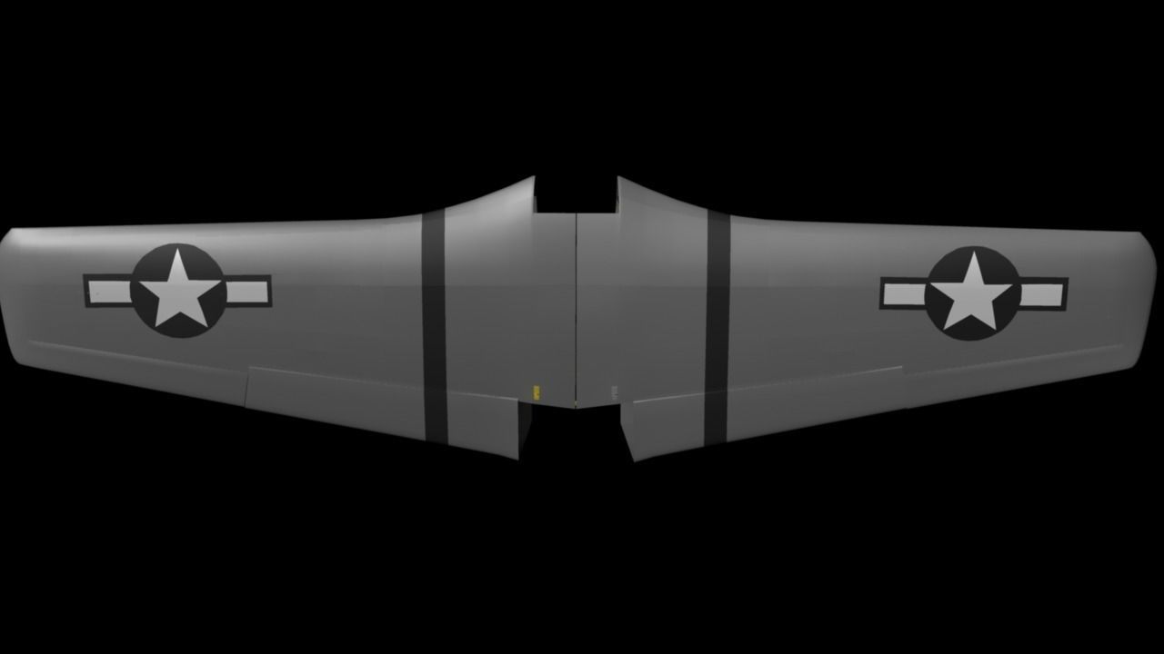 The P51D Mustang  Low-poly 3D model_9