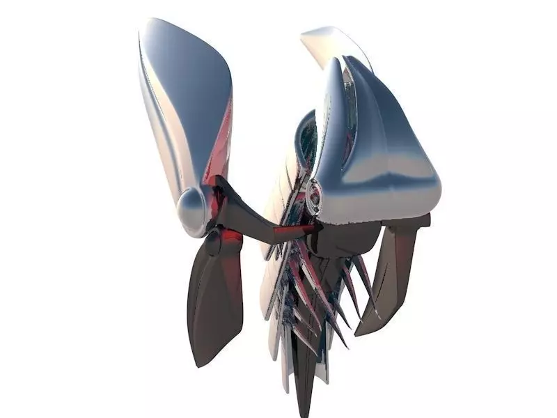 butter-fly futuristic robot with wings Free 3D model