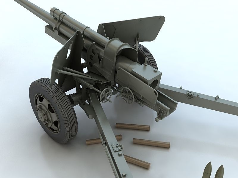 3-inch Gun M5 3D model_7