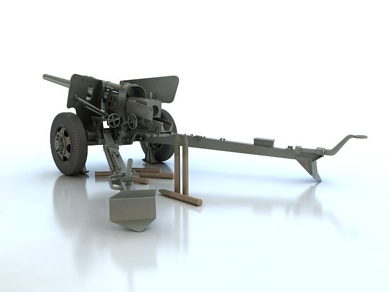 3-inch Gun M5 3D model_3