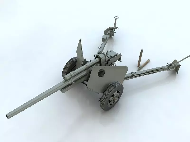 3-inch Gun M5 3D model_0