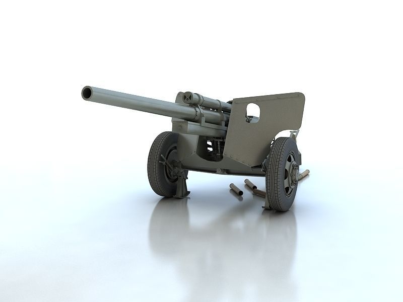 3-inch Gun M5 3D model_1