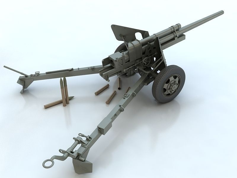 3-inch Gun M5 3D model_6