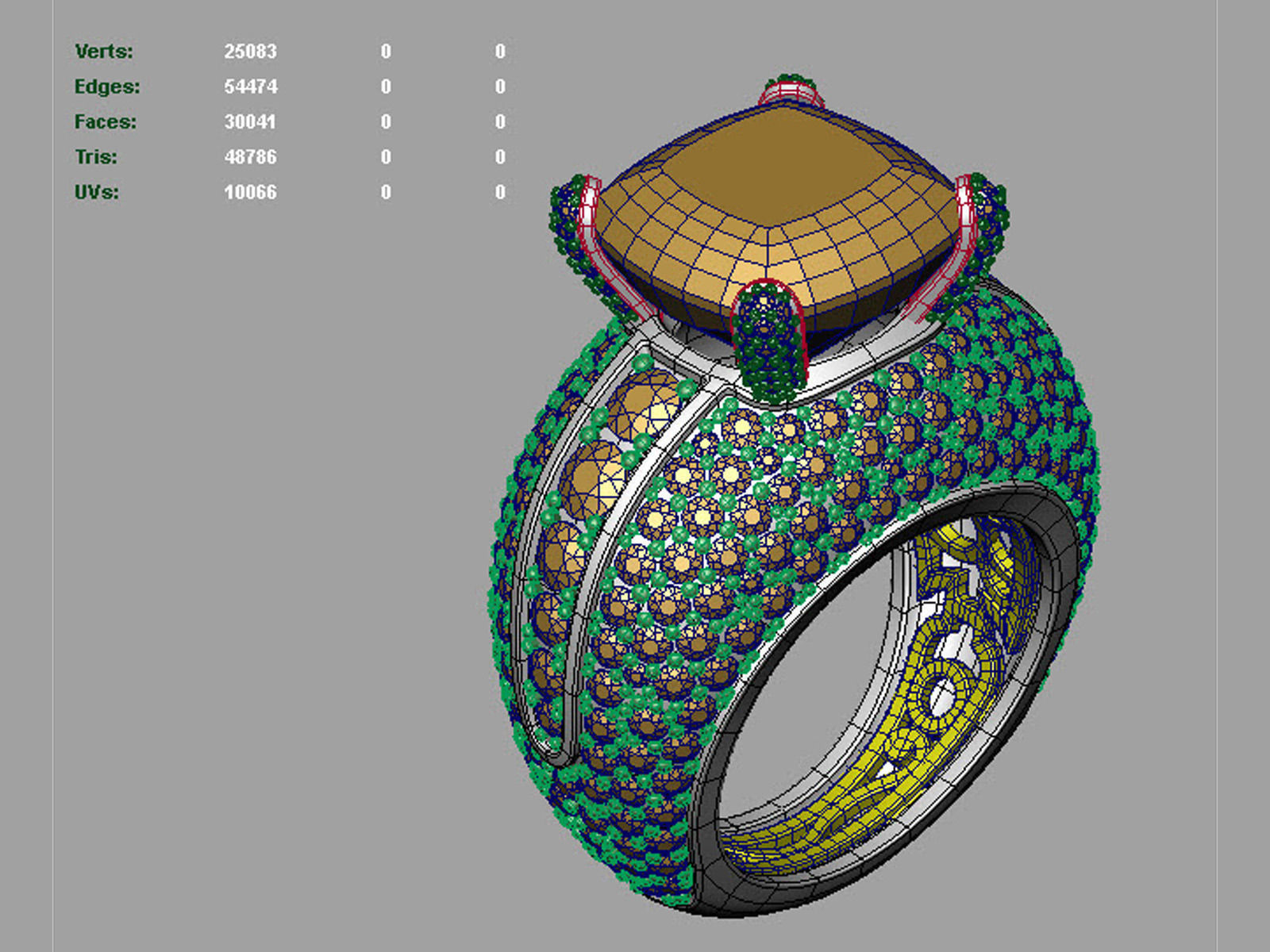 Fashion Ring 3D print model_12