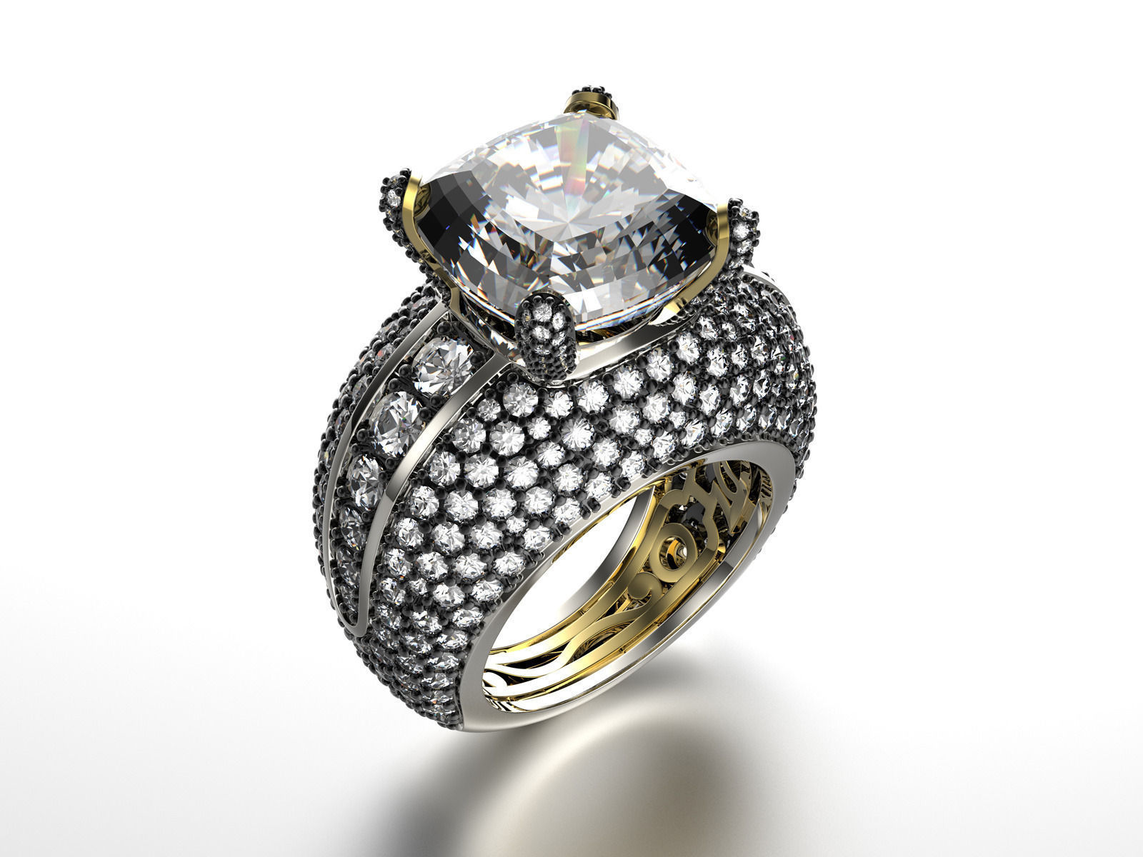 Fashion Ring 3D print model_3