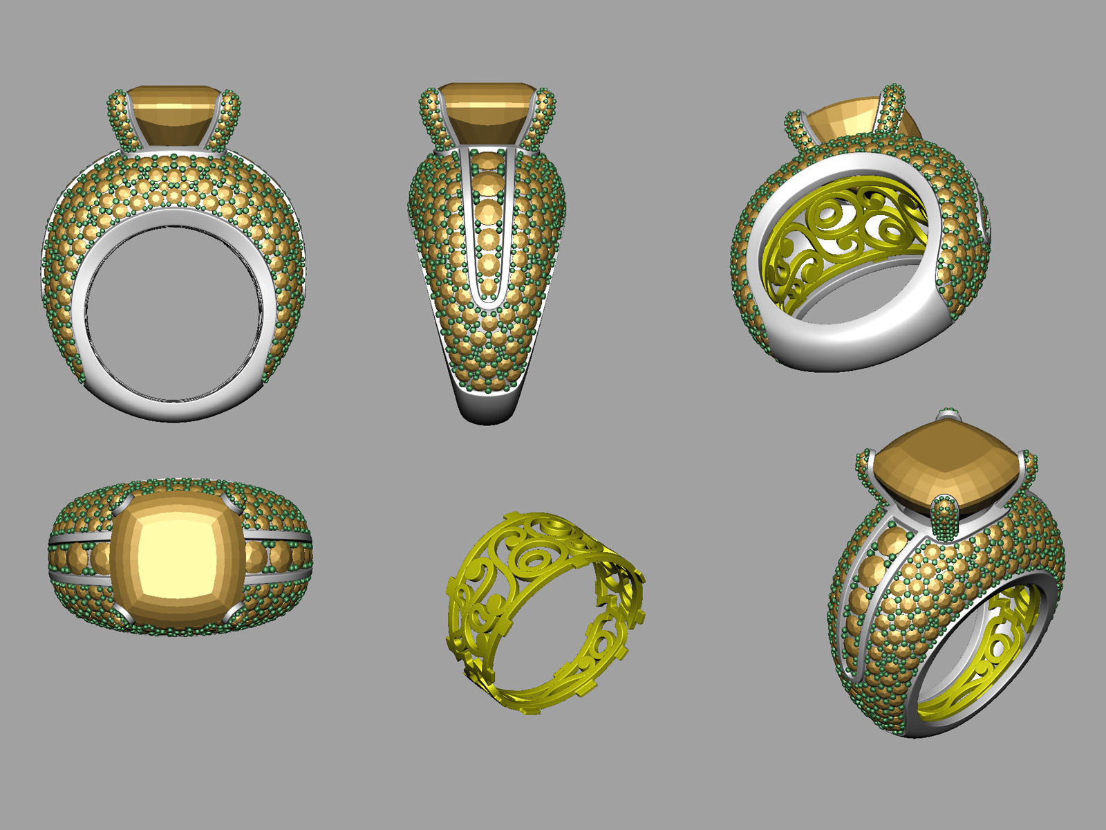 Fashion Ring 3D print model_8