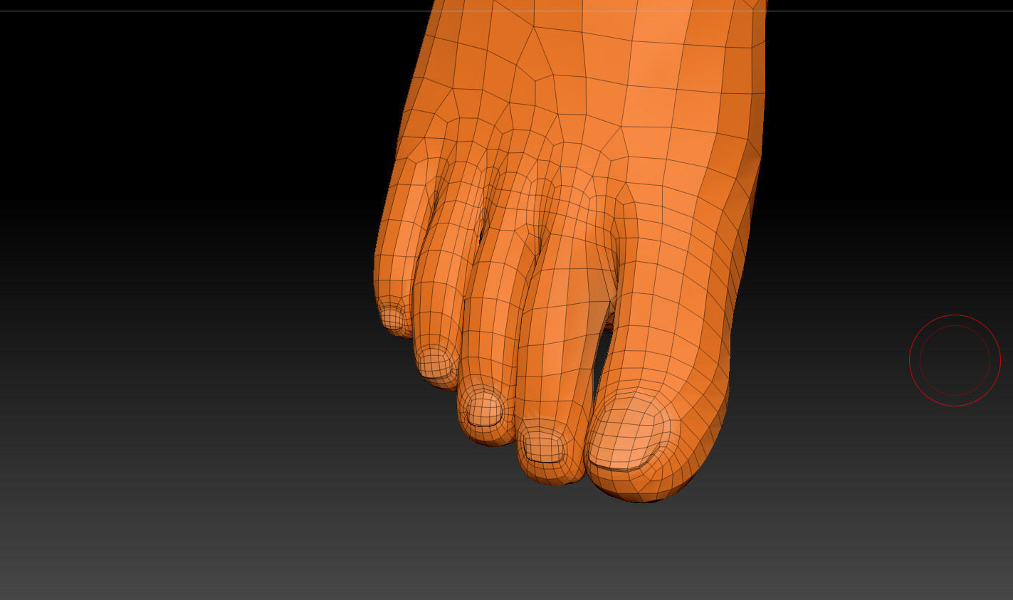 WomenForGame naked man in air Low-poly 3D model_8