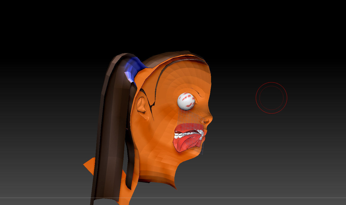 WomenForGame naked man in air Low-poly 3D model_12