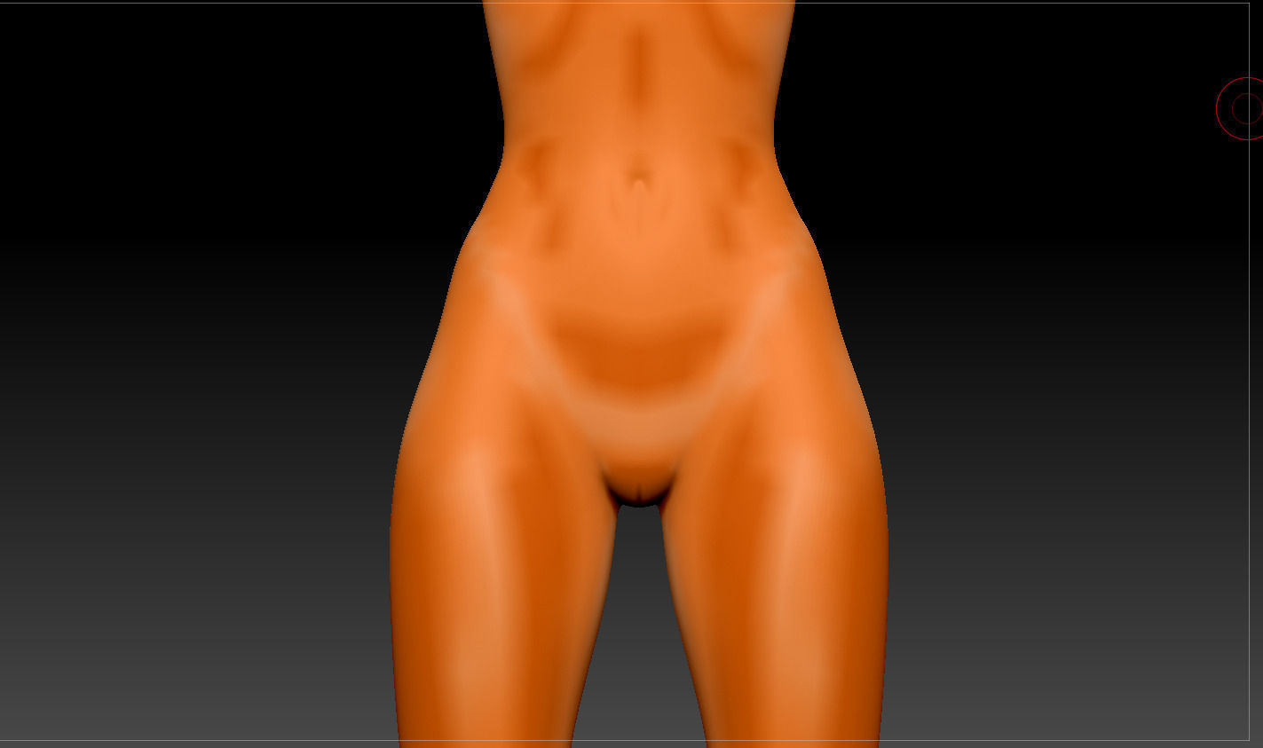WomenForGame naked man in air Low-poly 3D model_24