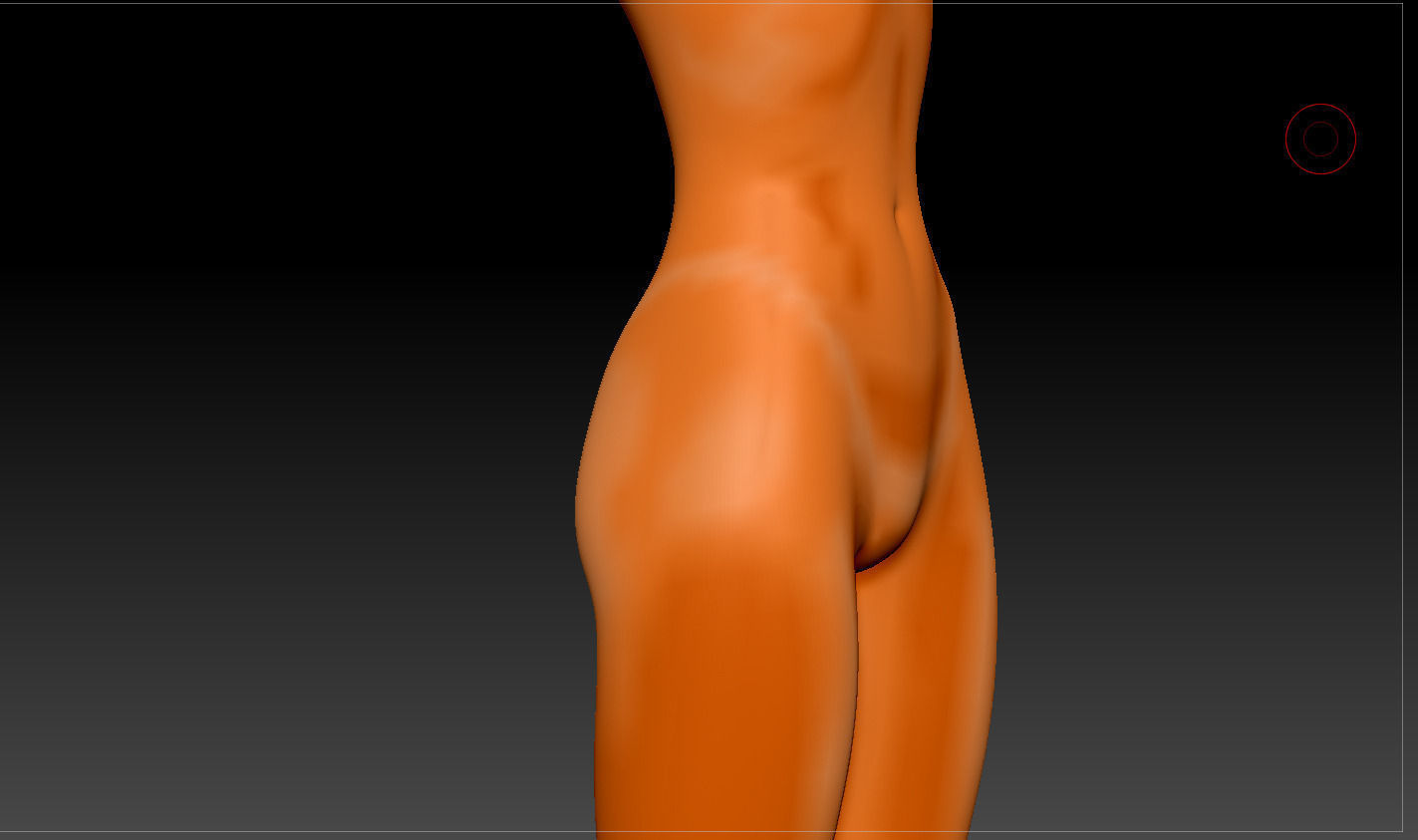 WomenForGame naked man in air Low-poly 3D model_23