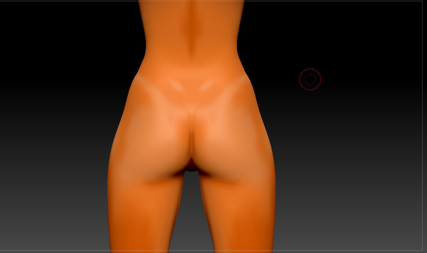 WomenForGame naked man in air Low-poly 3D model_21
