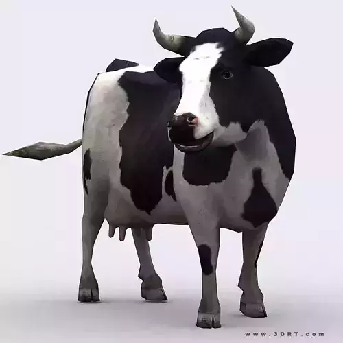 3DRT - Cow Low-poly 3D model