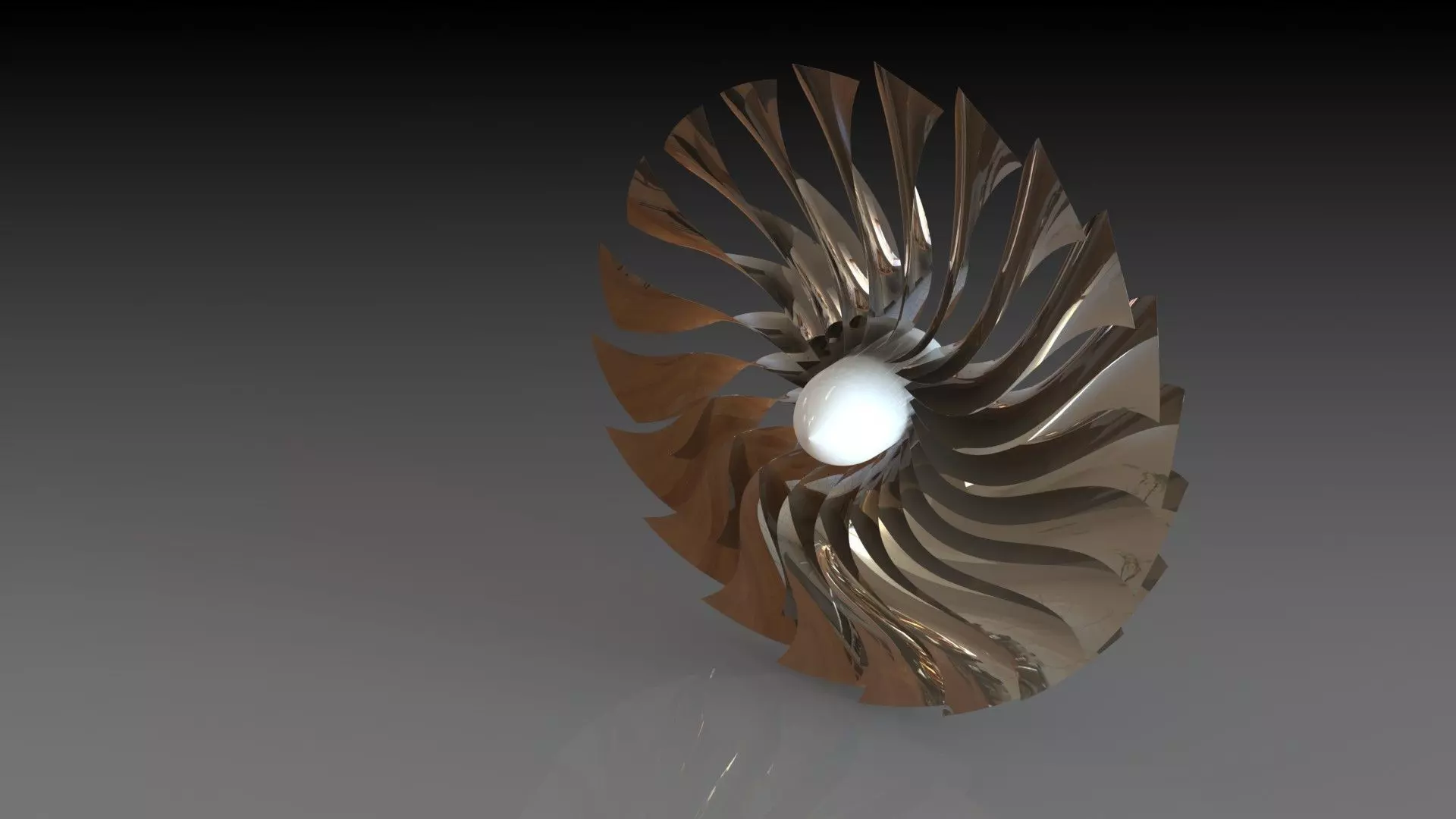 Jet engine compressor turbine  3D model_0