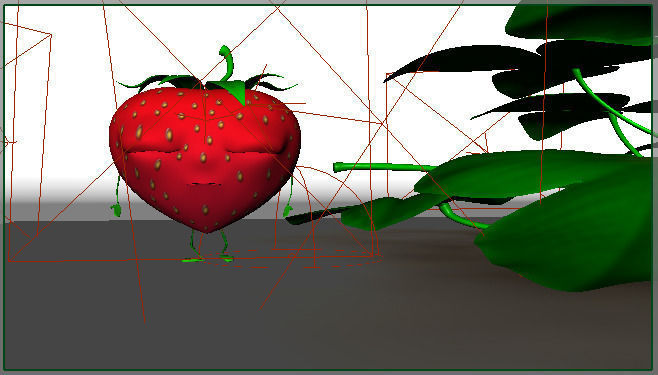 Strawberry Man - Rigged Low-poly 3D model_8