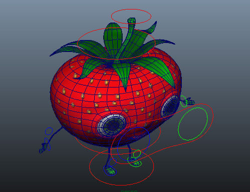 Strawberry Man - Rigged Low-poly 3D model_2