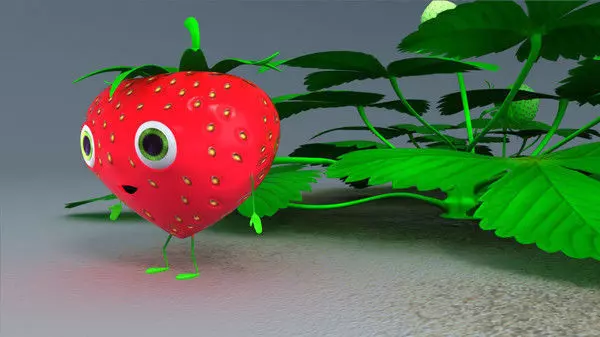 Strawberry Man - Rigged Low-poly 3D model_0