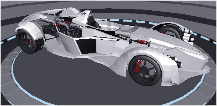 BAC Mono Formula Racing Sport Car 3D Model Low-poly 3D model_11
