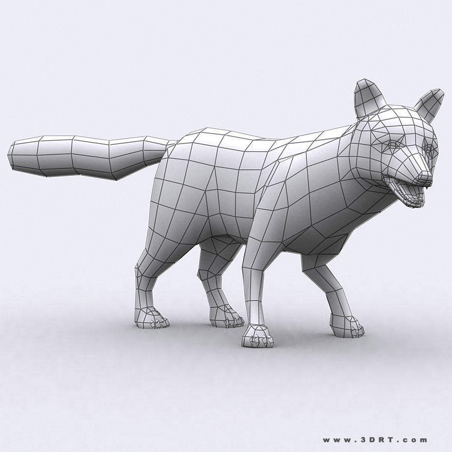 3DRT - Fox Low-poly 3D model_2