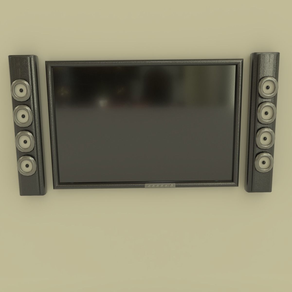Entertainment System Generic 3D model_11