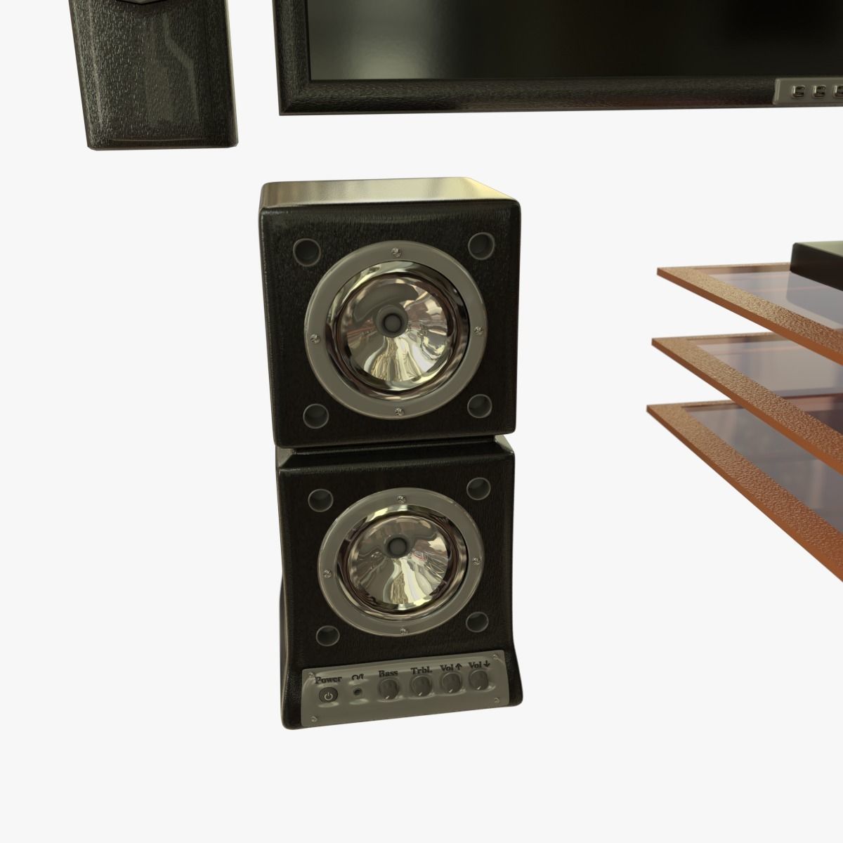 Entertainment System Generic 3D model_1