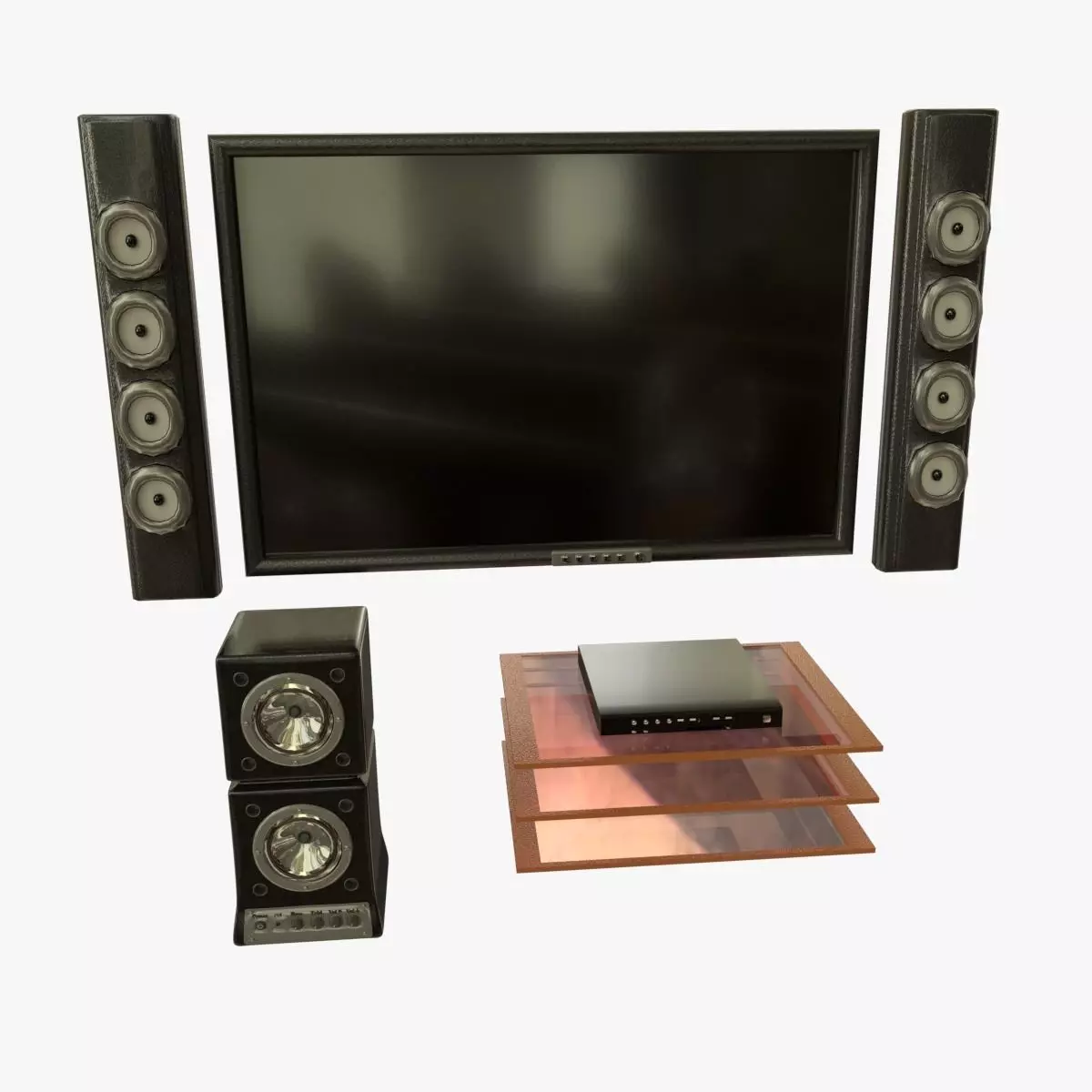 Entertainment System Generic 3D model_0