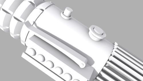 Obi Wan Kenobi Lightsaber - Episode III 3D model_5