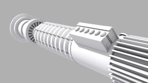 Obi Wan Kenobi Lightsaber - Episode III 3D model_6