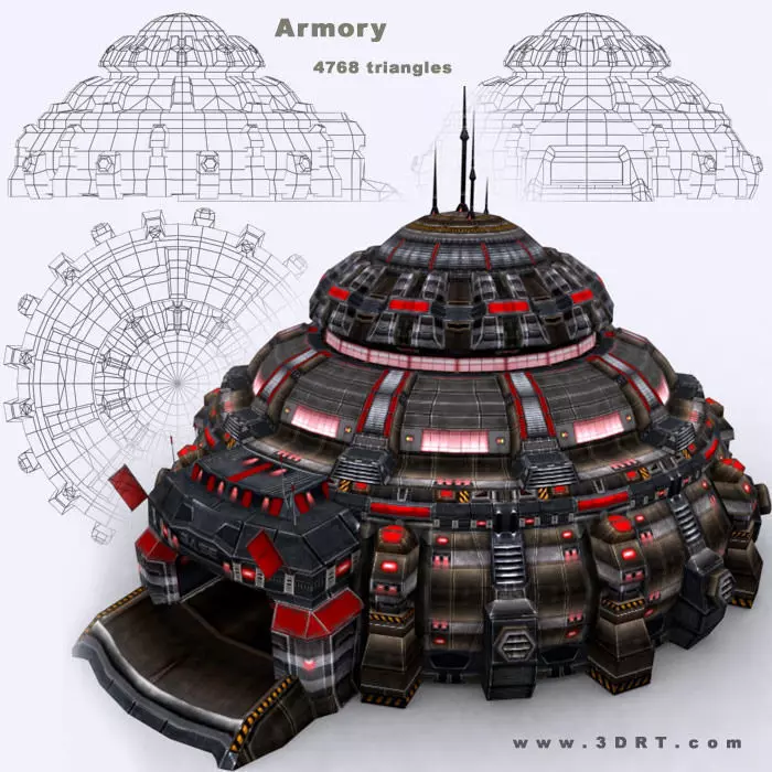 3DRT - Armory Low-poly 3D model