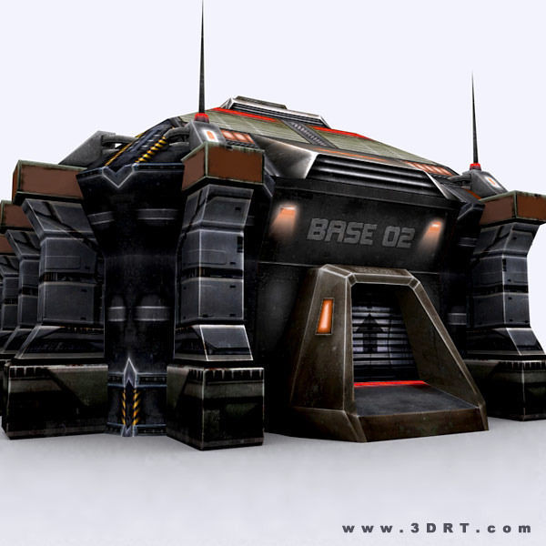 3DRT - Infantry Barracks  Low-poly 3D model_2