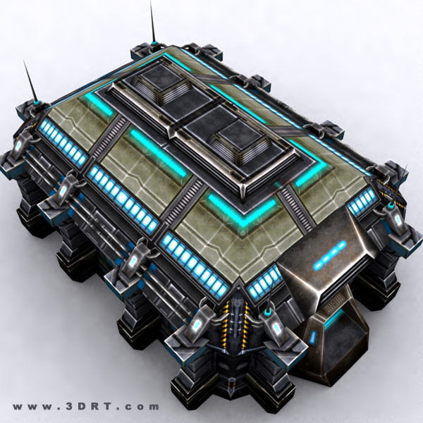 3DRT - Infantry Barracks  Low-poly 3D model_1