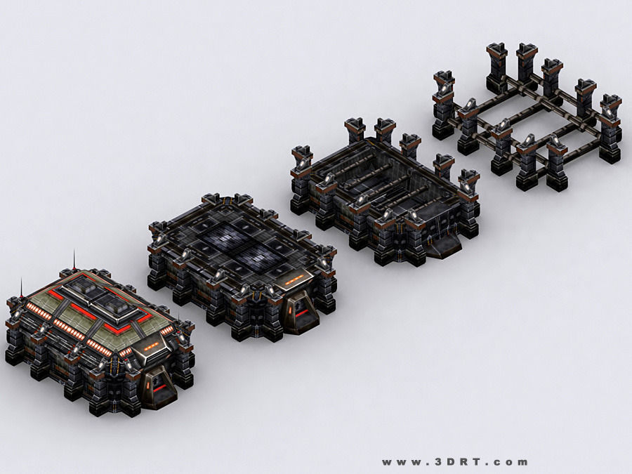 3DRT - Infantry Barracks  Low-poly 3D model_3
