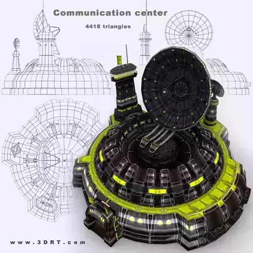 3DRT - Communication Center  Low-poly 3D model