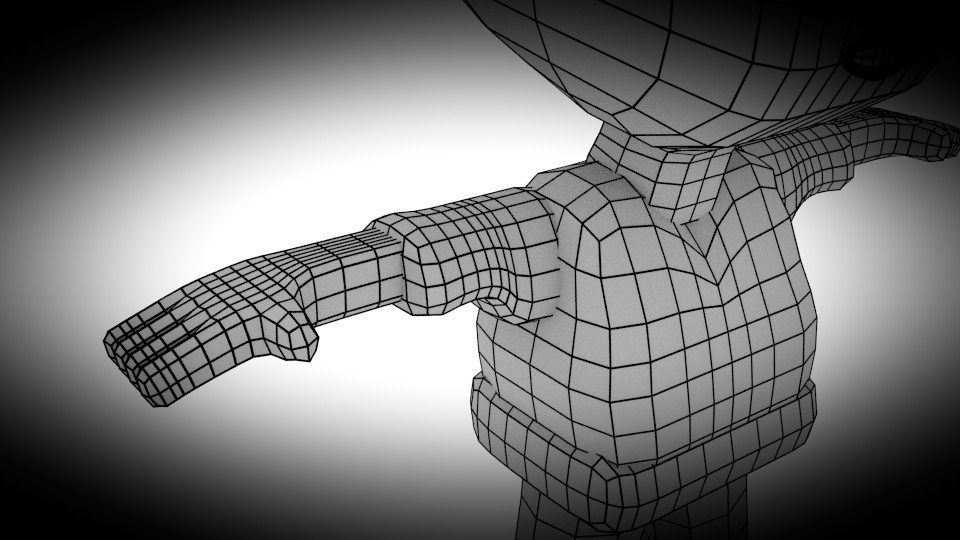 Textured And Rigged Low Poly Kid Low-poly 3D model_3