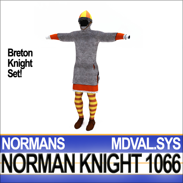 Medieval Knight Props Norman Breton 1066 Poser Daz 3D model_12
