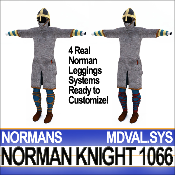 Medieval Knight Props Norman Breton 1066 Poser Daz 3D model_13