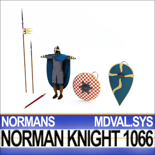 Medieval Knight Props Norman Breton 1066 Poser Daz 3D model_8