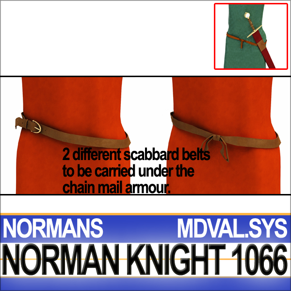 Medieval Knight Props Norman Breton 1066 Poser Daz 3D model_21