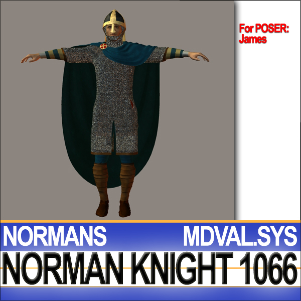 Medieval Knight Props Norman Breton 1066 Poser Daz 3D model_23