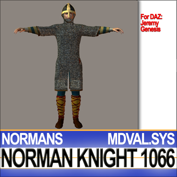 Medieval Knight Props Norman Breton 1066 Poser Daz 3D model_26